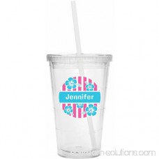 Personalized Island Flowers Tumbler, Available in 3 Colors 555435928